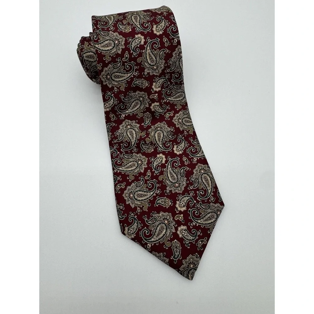 Liberty of London Paisley Silk Tie Red Blue Gold Classic Neck Tie‎ Made in USA